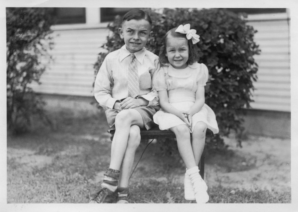 Jack W and Juanita Hagemeyer as children in 1930 s sm