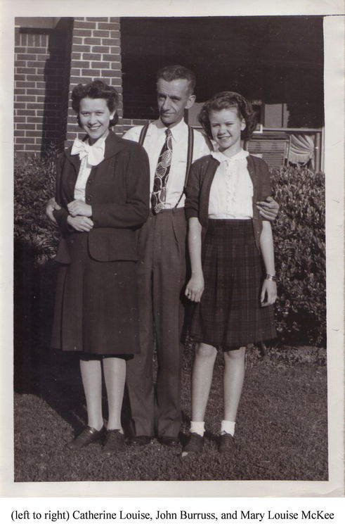 Catherine, Burruss, and Mary Louise McKee mid 1940s.jpg