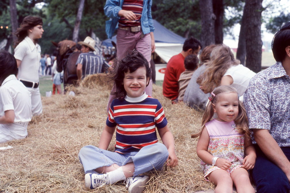 1973 Mayfest - Susan on a hayride