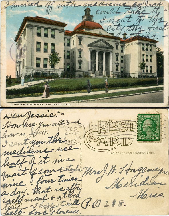 1916 Clifton school - re medicine Florence sent for Jack Sr.jpg